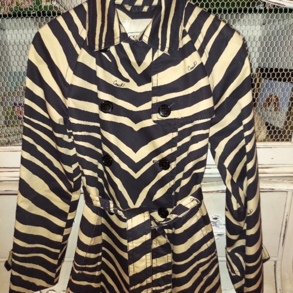 Coach Signature Zebra Pattern Lightweight Cotton … - image 3